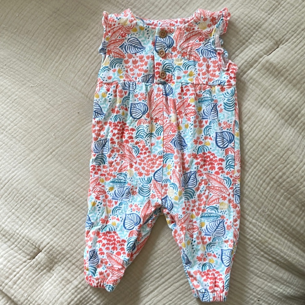 3-6 months floral baby romper, John Lewis